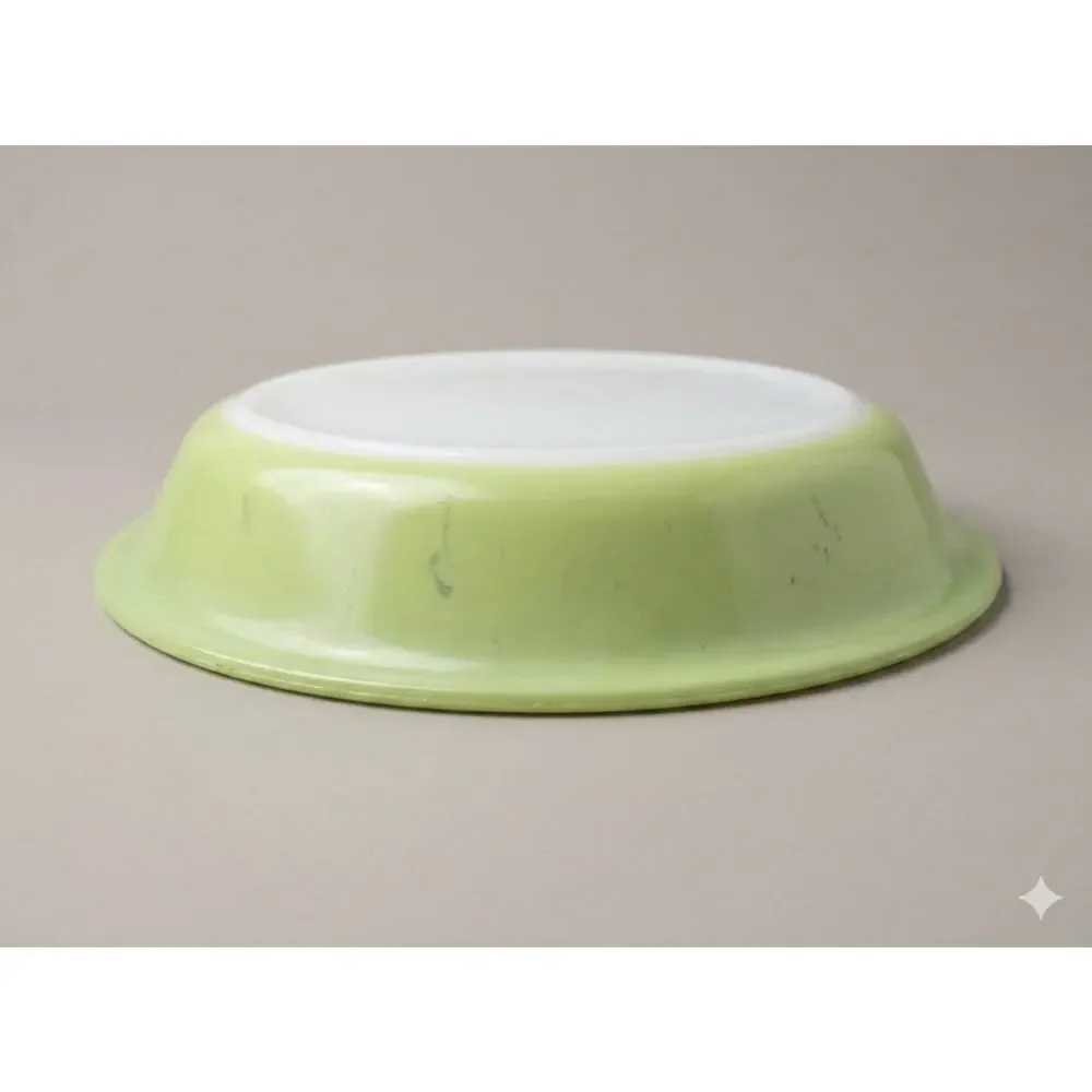 Two Pyrex Vintage Pie Plates Faded Lime Green And Hot Pink, Made In USA, GUC
